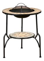 Mesa Exterior Mosaico Importada Con Brasero Mod Exclusivo ! Multicolor
