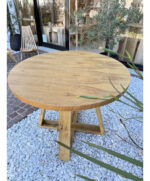 Mesa Cruz Redonda Madera De Alamo Reforzada Premium - Image 3