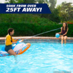 Moto De Agua Inflable Nerf Super Soaker Con Pistola De Agua Color Celeste Blanco - Image 5