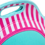 Lunchera Con Cierre Benetton Bambini Reforzada Premium Color Rosa Y Celeste Liso - Image 4