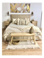 Banco Pie De Cama Madera De Alamo Para Habitacion Premium - Image 2