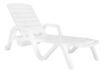 Garden Life Toronto Set Reposeras De Plástico Para Piscina Exterior 2 Unidades Color Blanco - Image 2