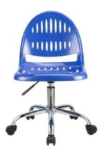 Silla De Computacion Sin Apoyabrazos Rosa O Azul Giratoria - Image 2