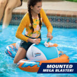 Moto De Agua Inflable Nerf Super Soaker Con Pistola De Agua Color Celeste Blanco - Image 6