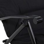 Silla Reposera Plegable Jardin Camping Acolchada + Calidad Negro Liso - Image 5