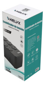 Estabilizador Protector De Tension Kelyx 6 Tomas 1200va Led - Image 3