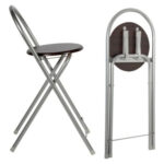 2 Taburete + 1 Mesa Set Plegable Silla Bar Desayunador Ramos Wengue - Image 2