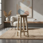 Taburete Banqueta Premium Bar Barra Ramos Mejia Ult Modelo Laqueado Marrón Claro