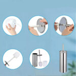 Cepillo Para Inodoro De Acero Inoxidable Con Cepillo Intercambiable - Image 5