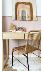 Silla Acordonada De Yute Magnolias Con Estructura De Hierro Marrón Y Negro Sigrid - Image 2