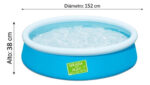Pileta Inflable Redonda Bestway My First Fast Set 57241 De 1.52m X 38cm 477l Azul - Image 9