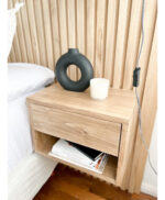 Mesa Mesita De Luz Flotante Madera Maciza Alamo Premium - Image 4