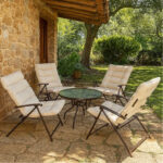 Set De Mesa + 4 Sillas Plegables Exterior Interior Diseño - Image 10