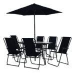 Juego De Jardin Terraza Exterior Con Sombrilla Premium