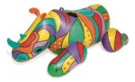 Colchoneta Inflable Pileta Diseño Rinoceronte Resistente Rinoceronte