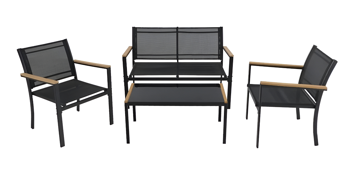 D_NQ_NP_839809-MLA97354049895_112025-F.jpg Set Muebles Exterior 4 Piezas Wm Mimbre Negro Jardín Balcón 3 Sillones Mesa - Image 1