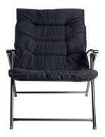 Silla Reposera Plegable Jardin Camping Acolchada + Calidad Negro Liso