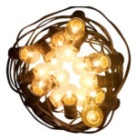 Pack 10 Luces Guirnalda Foco Diseño Kermesse Estilo Ovillos Naranja Vintage