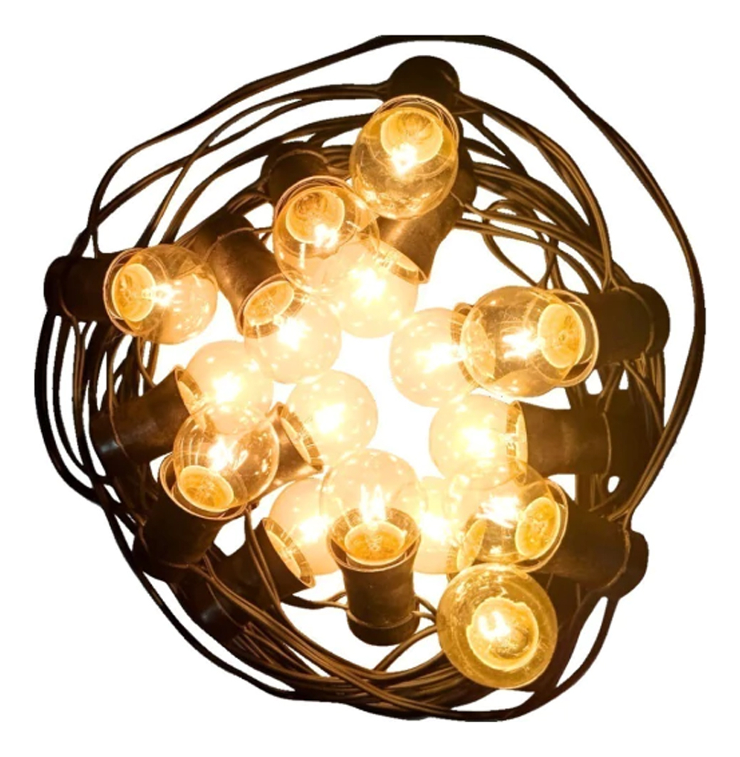 D_NQ_NP_842319-MLA81631263855_122024-F.jpg Pack 10 Luces Guirnalda Foco Diseño Kermesse Estilo Ovillos Naranja Vintage - Image 1