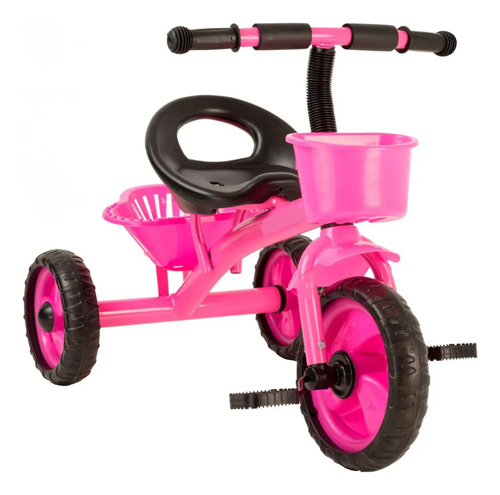 D_NQ_NP_842571-MLA99241915690_112025-F.jpg Triciclo Infantil Acero 3-6 Años 25kg A Pedal + Colores Rosa - Image 1