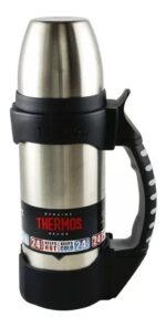 Termo Thermos 1 Lt 24hs Doble Pared Calor Frio Acero Premium Plateado - Image 2