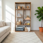 Biblioteca Con Estantes Madera De Pino Seleccionada Premium