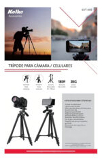 Tripode Fotografia Kolke Kvt-449 1.35 Metros Plegable Camaras Celular Profesional Negro - Image 5