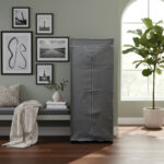 Guardarropa Organizador Tela 60x43x146 Cm + Estante Unico Gris