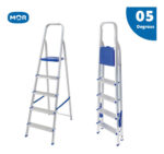 Escalera 5 Escalones Aluminio 1.08 Mts Mor Color Aluminio - Image 2