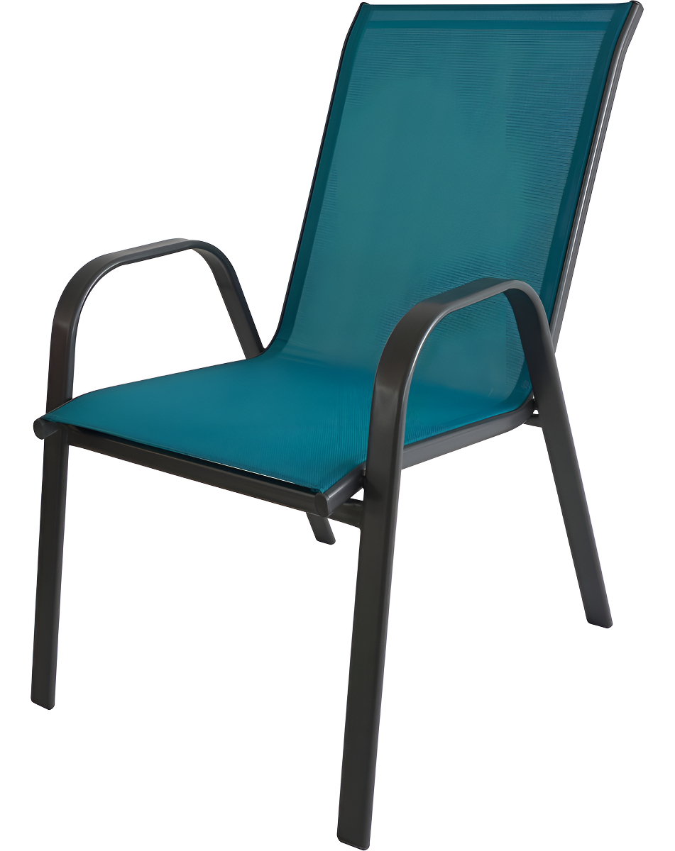 D_NQ_NP_856925-MLA95522832423_102025-F.jpg Silla Reposera Jardín Exterior Aluminio Apilable Verde Just Home Liso - Image 1