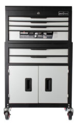 Gabinete Metalico Caja Para Herramientas Ruedas + Cajones Negro