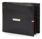 Billetera Tommy Hilfiger De Cuero Genuino Modelos Exclusivos Negro Liso