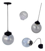 Lampara De Techo Colgante Led E27 Con Diseño Globo Metalico - Image 2