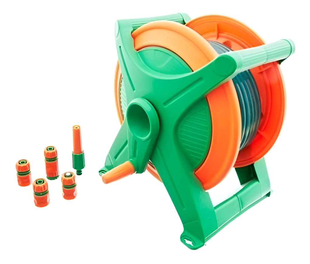 D_NQ_NP_867700-MLA94373253303_102025-F.jpg Carro Porta Manguera Ergo 20m Verde Con Accesorios Modelo Dy6320e - Image 1