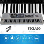 Teclado Musical Piano Organo Infantil Niño Juguete 49 Tecla Color Gris Claro - Image 2