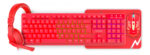 Kits Gamer Teclado Mouse Auricular Pad Noga Nkb413r 4en1 Rojo