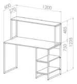 Escritorio Mesa Con Pizzara Reforzado Estantes Premium - Image 3