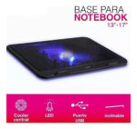 Base Para Notebook Hasta 17 Cooler Led Usb Silencioso Ramos Negro Azul - Image 2