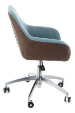 Silla Pc Oficina Diseño Escritorio Ruedas + Resistente Ramos Mejia Celeste Poliéster - Image 3