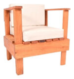 Set De Jardin 4 Piezas Living De Madera Con Almohadones  Madera - Image 4