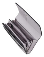 Billetera Samsonite Charol Con Monedero Divisiones Premium Rosa Ceniza Liso - Image 4