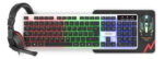 Kits Gamer Teclado Mouse Auricular Pad Noga Nkb413r 4en1 Rojo - Image 7