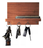 Porta Llave Organizador De Pared Llavero Calidad Premium Color Marrón