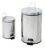 Cestos Tachos De Basura Residuo Acero Inoxidable 12 Y 3 Litros  Tapa De Acero Inox Acabado Brillante