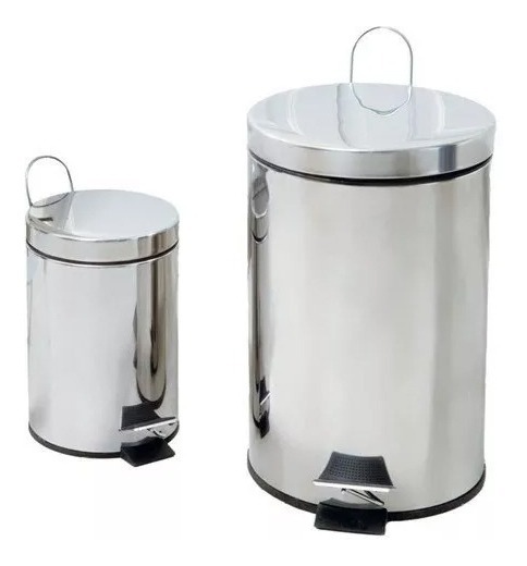D_NQ_NP_884005-MLA43782138643_102020-F.jpg Cestos Tachos De Basura Residuo Acero Inoxidable 12 Y 3 Litros Tapa De Acero Inox Acabado Brillante - Image 1