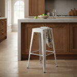 Taburete Banqueta Alta Tolix Vintage De Cocina 76cm Apilable