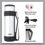 Termo Thermos Termico 1l Acero Inoxidable Con Correa - Image 3