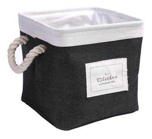 D_NQ_NP_888345-MLA99459139306_112025-F.jpg Cestos Tela Lisa Canastos Organizadores Rectangular Multiuso Color Negro - Image 1