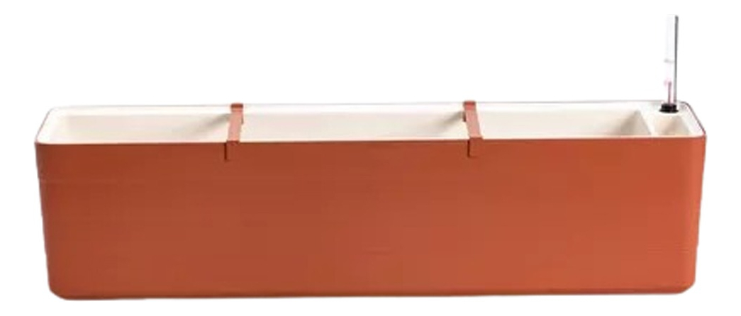 D_NQ_NP_888857-MLA82982516111_032025-F.jpg Maceta Autorriego Reforzada 17cm Diseño Moderno Premium Terracota Y Marfil - Image 1