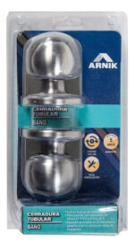 Cerradura Tubular Para Baño Pomo Satinado Calidad Premium - Image 4